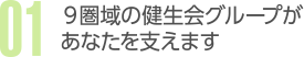 01.９圏域の健生会グループがあなたを支えます