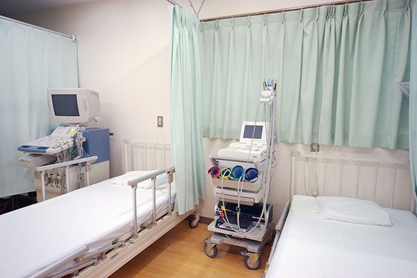 処置室  採血・心電図・エコー検査・動脈硬化の検査（PWV）など