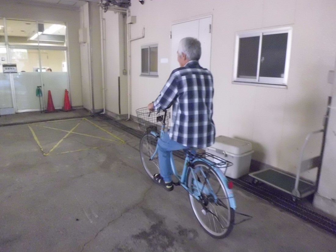 自転車乗車の訓練